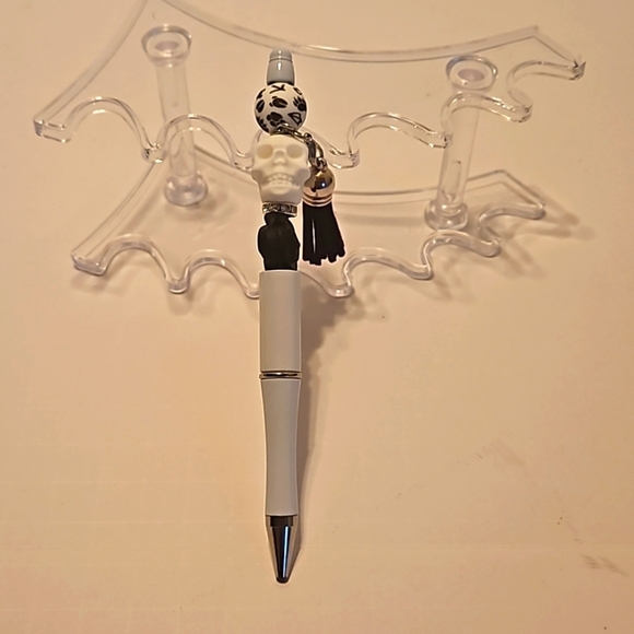 Hand Crafted beaded pens Set of 3 holiday motif handmade halloween fall floral - Picture 6 of 17